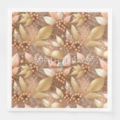 Roze Gouden Kerstmispatroon#8 ID1009 Servet (Voorkant)