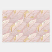 Roze Gouden Kerstpatronen #13#29#33 ID1009 Inpakpapier Vel (Voorkant)