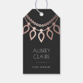 Roze Gouden Ketting Logo | Sieraden Hanglabels Cadeaulabel (Voorkant)