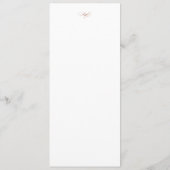 Roze Gouden Klassieke Elegantie Script Eenvoudige Menu (Achterkant)