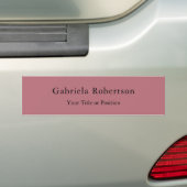 Roze Gouden Kleur Professionele Trendy Moderne Een Bumpersticker (Op auto)