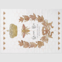 Roze Gouden Koningin Bijen Kroon Baby Naam Decoupa