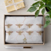 Roze Gouden Koningin Bijen Kroon Baby Naam Decoupa Tissuepapier (Geschenk)