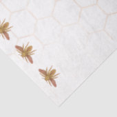 Roze Gouden Koningin Bijen Kroon Baby Naam Decoupa Tissuepapier (Detail)