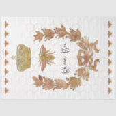 Roze Gouden Koningin Bijen Kroon Royal Glitter Dec Tissuepapier (Voorkant)