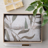 Roze Gouden Koperen Botanische Glam Moderne Trouw Tissuepapier (Geschenk)