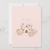 Roze Gouden Kroon Kasteel Prinses 1e Verjaardag In Kaart (Achterkant)