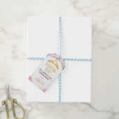 Roze Gouden Kroonprinses Verjaardag Dank u Label Cadeaulabel (Met Touw)