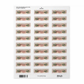 Roze Gouden Kwaststreek,Olijftak,Glitter Bokeh Etiket (Full Sheet)