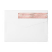 Roze Gouden Kwaststreek Verpakkingsadreslabel (Achterkant)