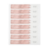Roze Gouden Kwaststreek Verpakkingsadreslabel (Vel)