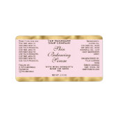 Roze & Gouden Label voor Kleine Druppelfles (Voorkant)