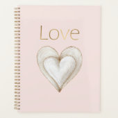 Roze Gouden Liefdeshart Planner (Voorkant)