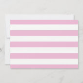 Roze gouden lingerie douche Stripe Uitnodiging (Achterkant)