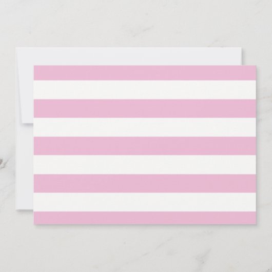 Roze gouden lingerie douche Stripe Uitnodiging (Achterkant)