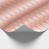 Roze Gouden Lint Boog Bruidsfeest Cadeaupapier (Hoek)