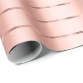 Roze Gouden Lint Boog Bruidsfeest Cadeaupapier (Rol Hoek)