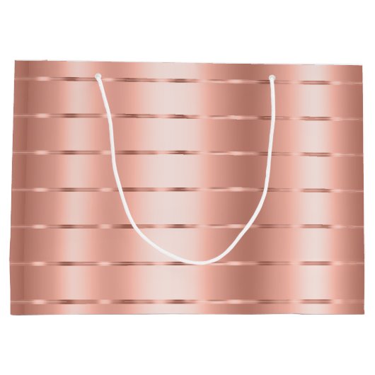 Roze Gouden Lint Boog Bruidsfeest Groot Cadeauzakje (Achterkant)