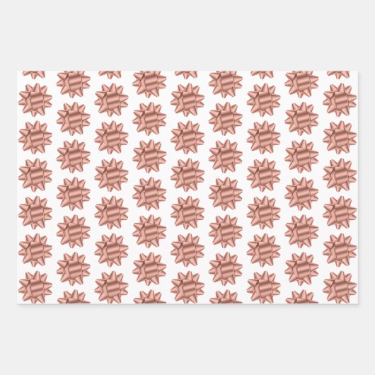 Roze Gouden Lint Boog Bruidsfeest Inpakpapier Vel (Voorkant 2)