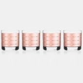 Roze Gouden Lint Bruidsdouche Whisky Glas (Achterkant)