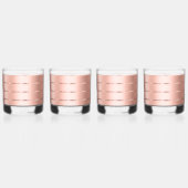 Roze Gouden Lint Bruidsdouche Whisky Glas (Voorkant)