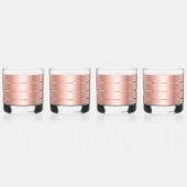 Roze Gouden Lint Bruidsdouche Whisky Glas (Links)