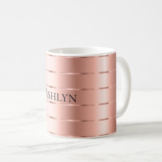 Roze Gouden Lint Koffiemok (Voorkant rechts)