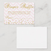 Roze & Gouden Luier Raffle Informatiekaartje (Voorkant / Achterkant)