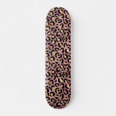 Roze Gouden Luipaard Patroon Persoonlijk Skateboard (Voorkant)