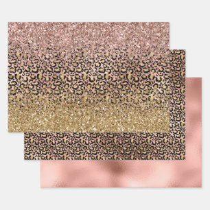 Roze gouden luipaard - Sparkle Inpakpapier Vel