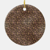 Roze gouden luipaard - Sparkle Keramisch Ornament (Achterkant)