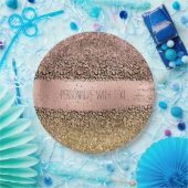 Roze gouden luipaard - Sparkle Papieren Bordje (Feest)