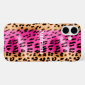 Roze Gouden Luipaardprint Case-Mate iPhone Case (Achterkant (horizontaal))