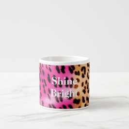 Roze Gouden Luipaardprint Espresso Kop