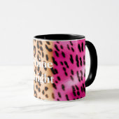 Roze Gouden Luipaardprint Mok (Voorkant rechts)