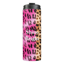 Roze Gouden Luipaardprint Thermosbeker