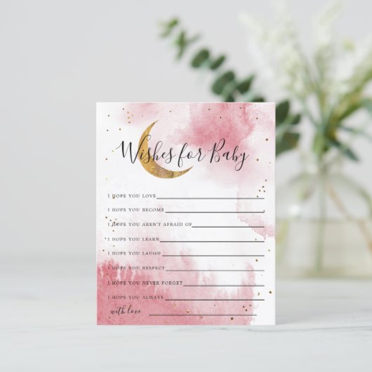 Roze gouden maan en sterretjes Verlangt voor Baby (Staand voorkant)