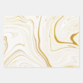 Roze Gouden Marmer Agate Glitters Inpakpapier Vel (Voorkant 3)