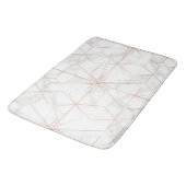 Roze Gouden Marmer Geometrisch Patroon Badmat (Gekanteld)