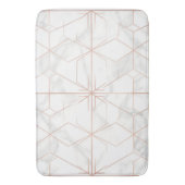Roze Gouden Marmer Geometrisch Patroon Badmat (Voorkant Verticaal)