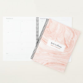 Roze-gouden marmer krult planner