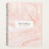 Roze-gouden marmer krult planner (Voorkant)