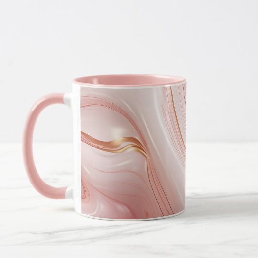 Roze & Gouden Marmer Mok (Links)