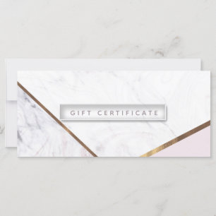 Roze Gouden Marmer Werveling & Blush Cadeaubon