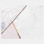 Roze Gouden Marmer Werveling & Blush Roze Bronzen Fleece Deken (Voorkant (Horizontaal))