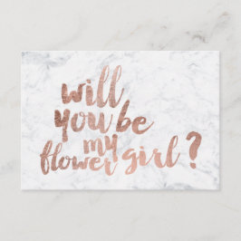 Roze gouden marmeren bloemenmeisje