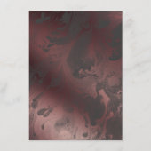 Roze Gouden Marmeren Bruiloft Details over Donkerg Informatiekaartje (Achterkant)