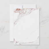 Roze gouden marmeren luxe moderne trouwtrouwkaart bedankkaart (Achterkant)