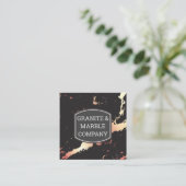 Roze Gouden Marmeren Plaat | Graniet Vierkante Visitekaartje (Staand voorkant)