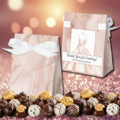 Roze Gouden Marmeren Trouw & Quinceañera Persoonli Bedankdoosjes